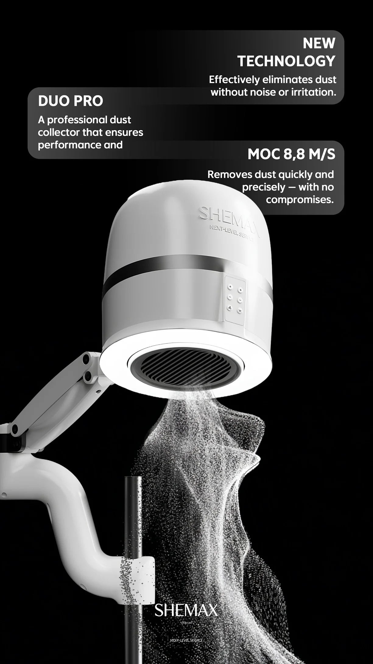SHEMAX DUO PRO – Nail Dust Collector & LED Lamp