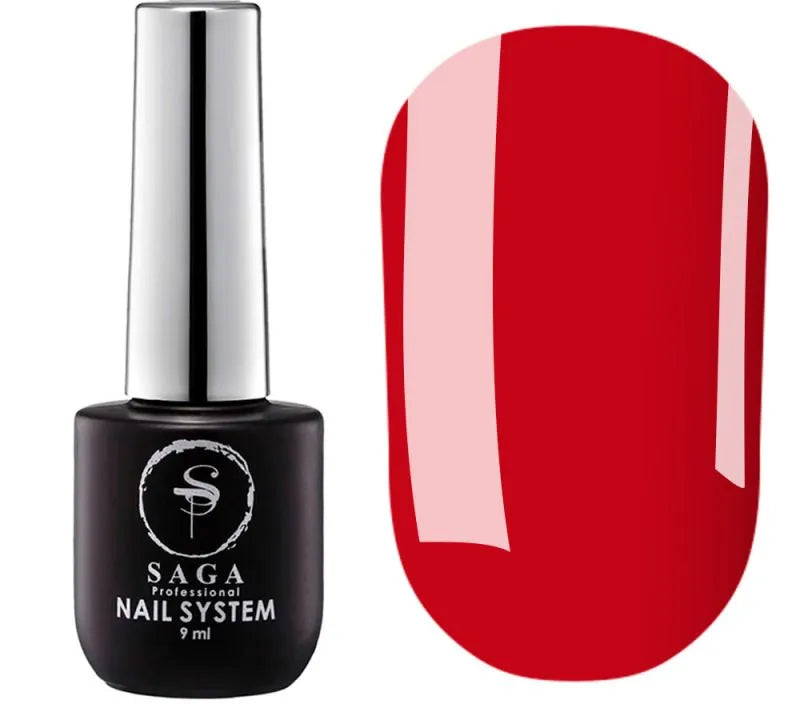 SAGA No-Wipe Color Top Coat – RED, 9ml