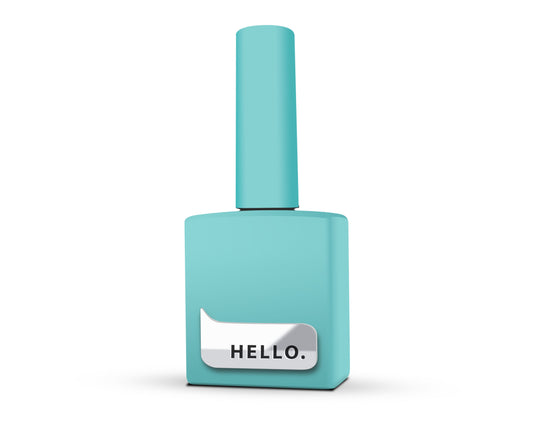 Base teintée HELLO, ARUBA – Gel de base teinté turquoise tropical, 15 ml