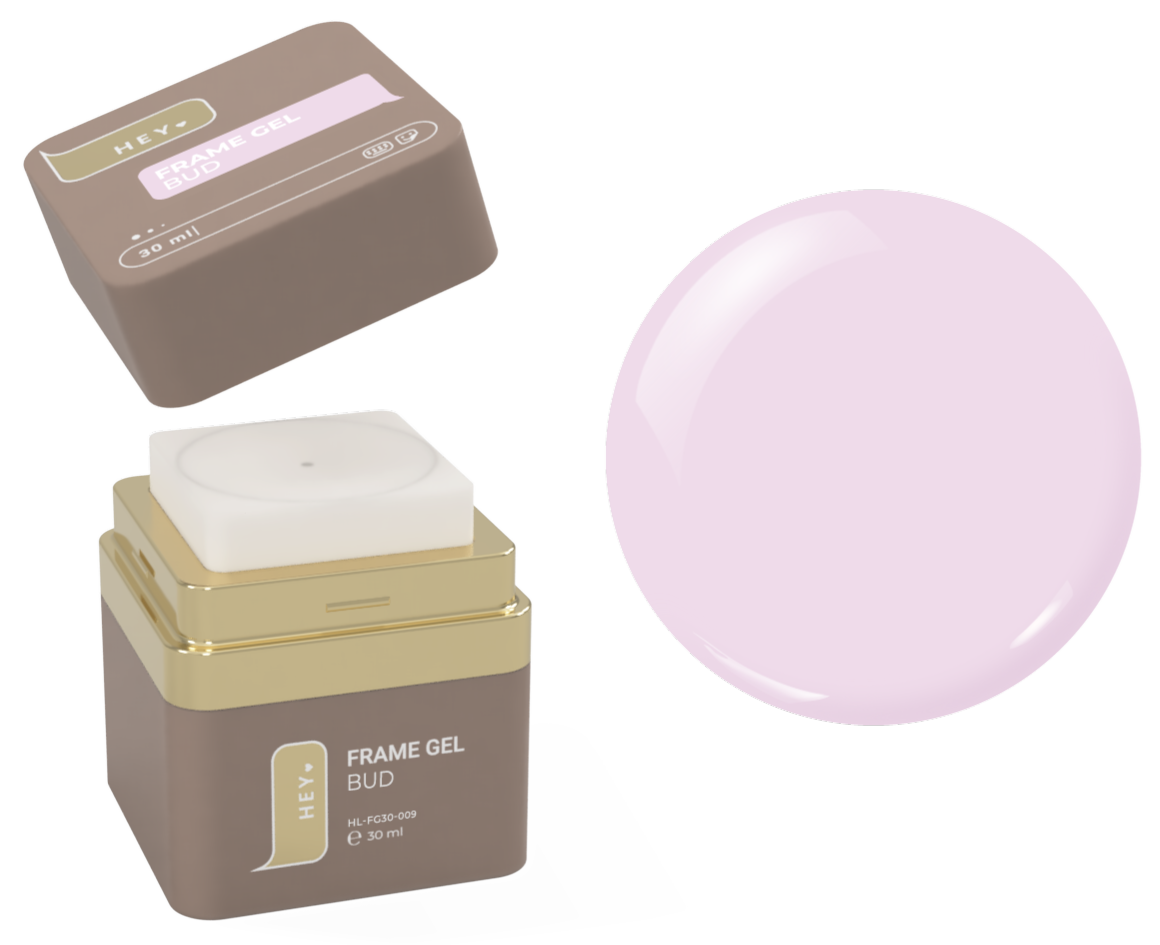 HEY.LOVE Frame Builder Gel, BUD, 30ml – Lilac-Pink Universal Builder Gel