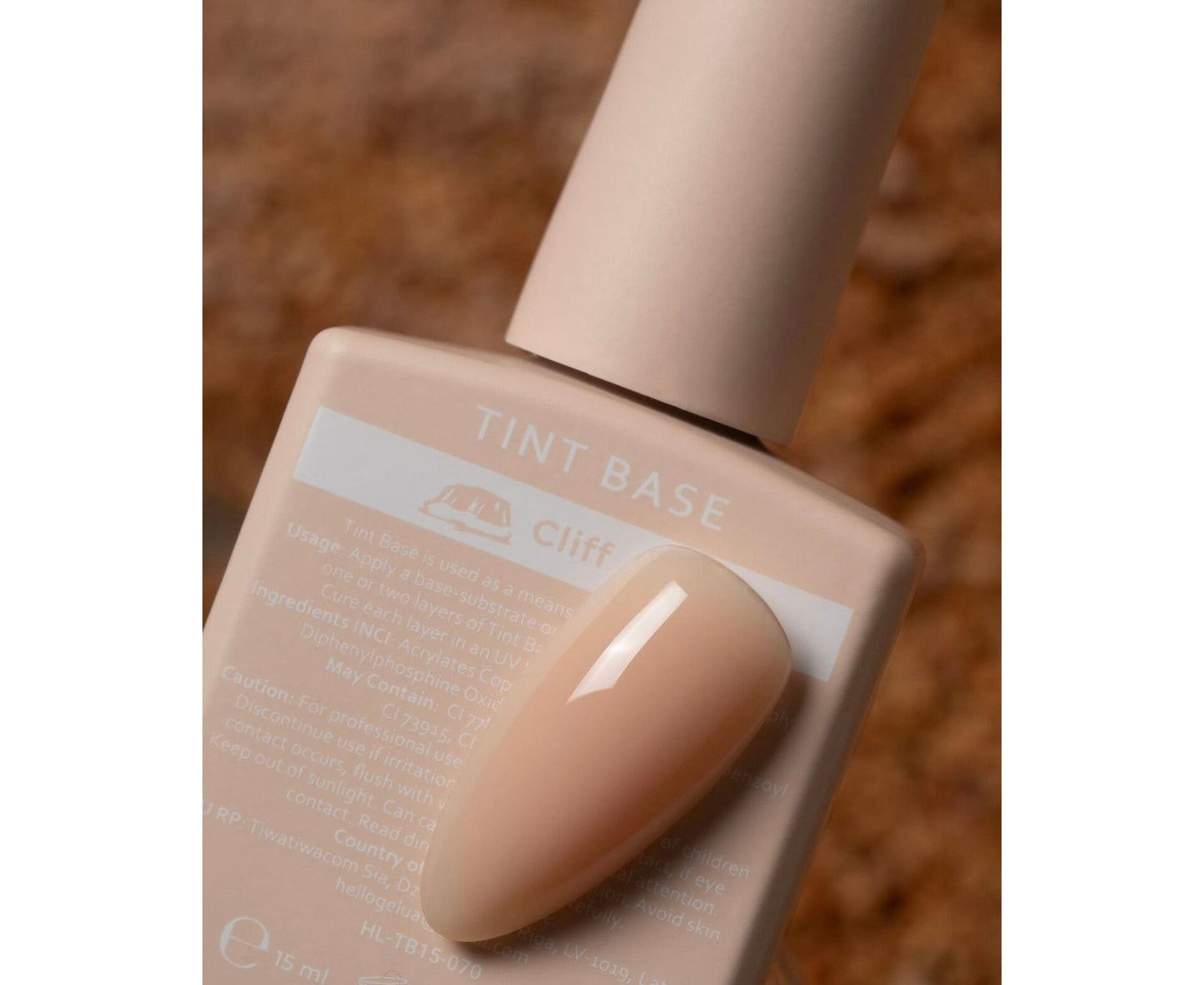Base teintée HELLO, CLIFF – Gel teinté nude crémeux, 15 ml