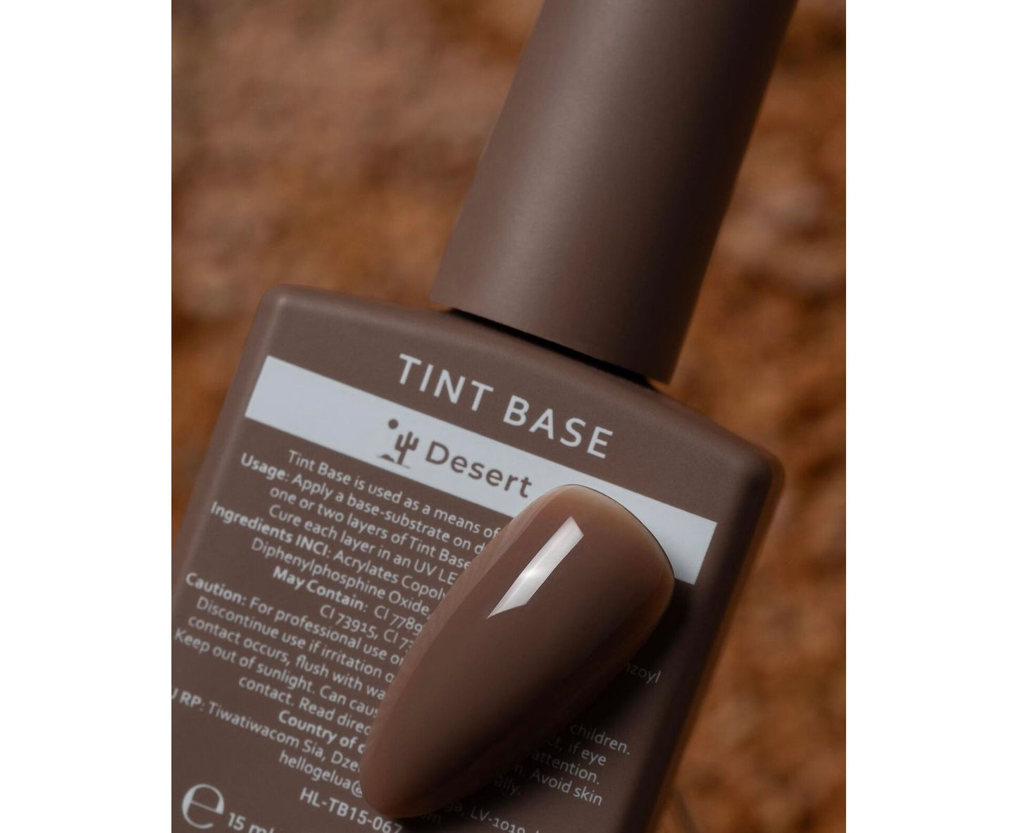 Base teintée HELLO, DESERT – Gel teinté brun foncé, 15 ml