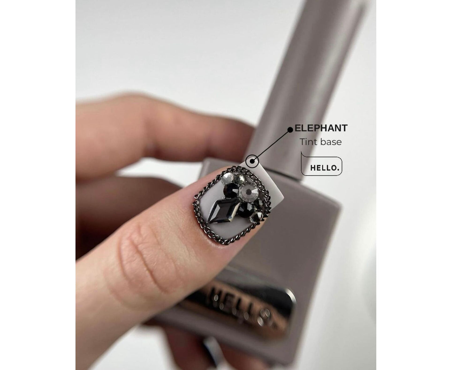 HELLO Tint Base, ELEPHANT – Light Grey Elastic Base, 15ml