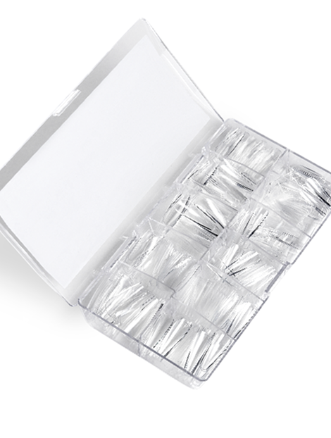 HELLO Gel Tips, COFFIN LONG – Clear Gel Nail Tips, 500pcs