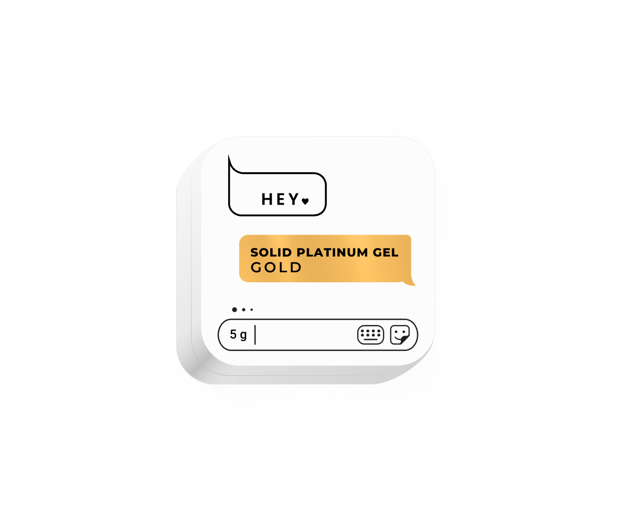 HEY.LOVE Solid Platinum Gel GOLD – High-Pigment Gold Gel Paint, 5g