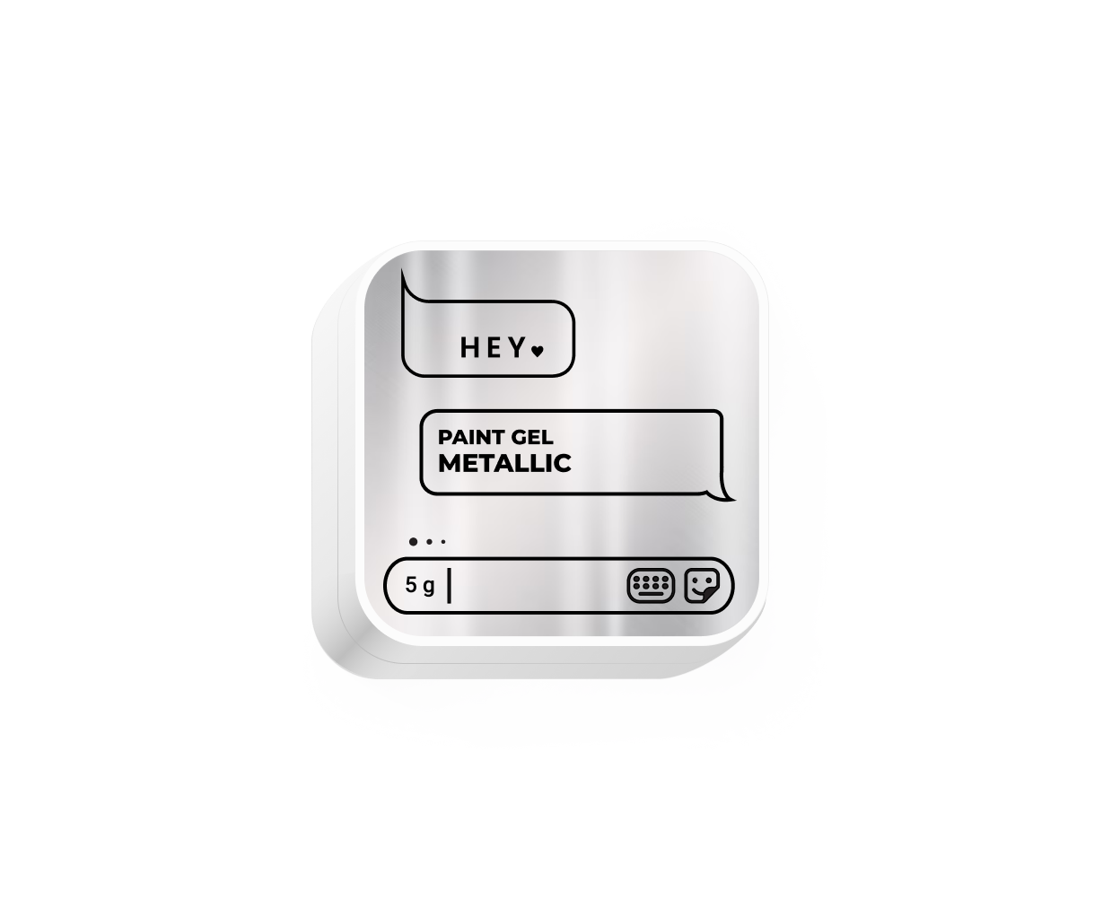 HEY.LOVE Paint Gel METALLIC – Metallic Nail Art Gel Paint, 5g