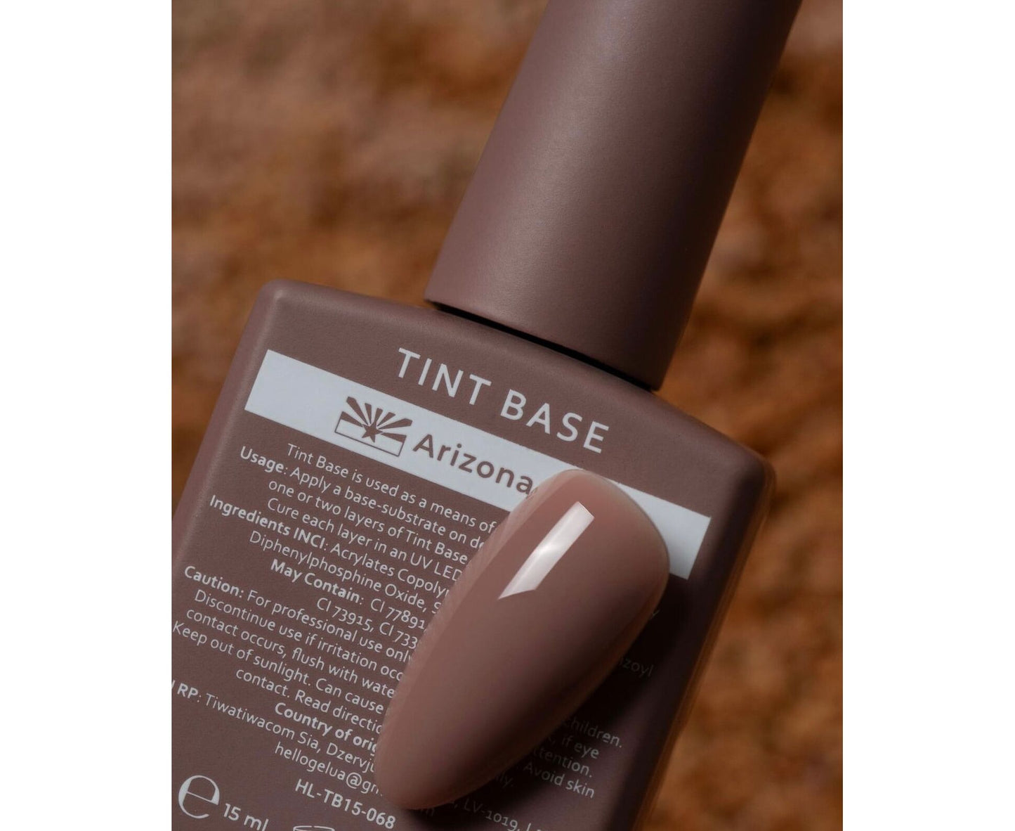 Base teintée HELLO, ARIZONA – Teinte brune, teinte rosée, 15 ml