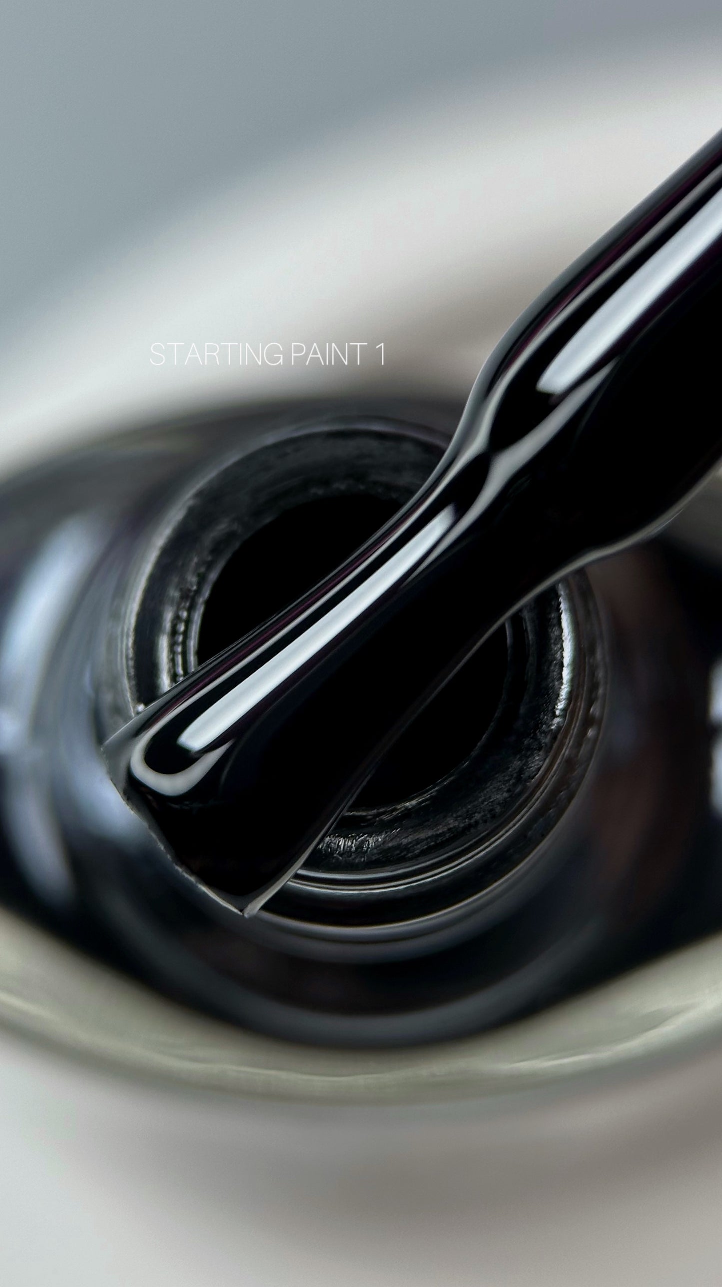 SAGA Professional black stamping gel polish with a sticky layer in a 5ml bottle – perfect for high-contrast nail art, foils, and precise stamped designs.