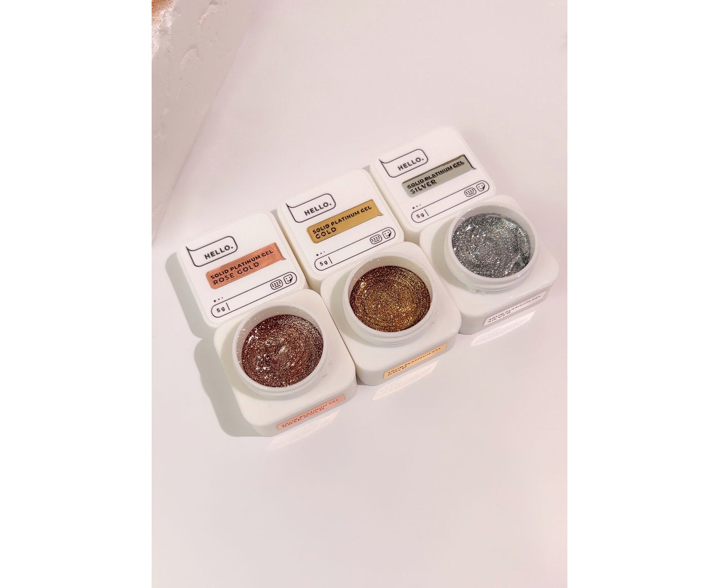 HEY.LOVE Solid Platinum Gel ROSE GOLD – High-Pigment Rose Gold Gel Paint, 5g