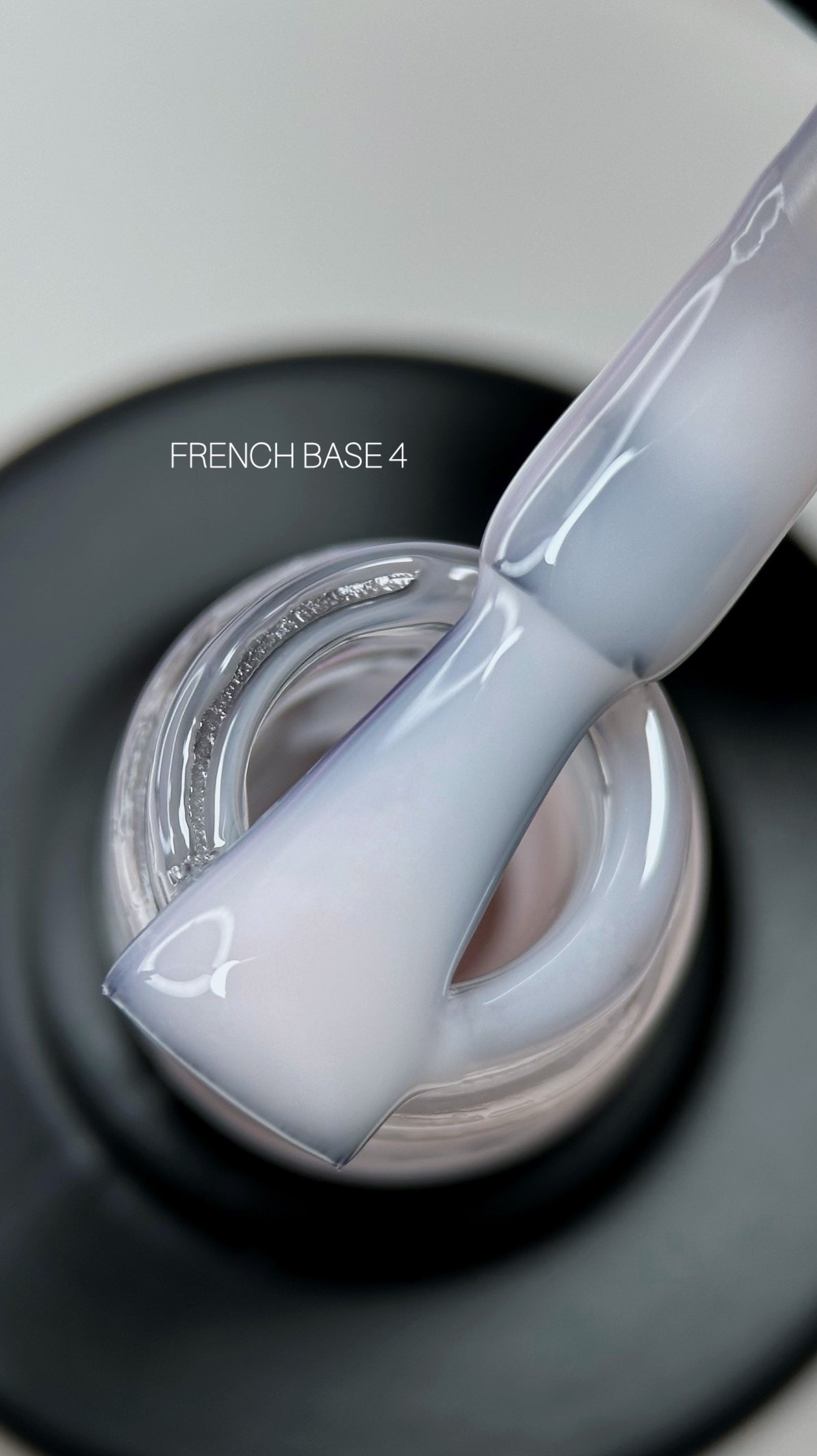 SAGA Professional French Base 04 – milky nude self-leveling base gel for natural and French manicure, 15ml bottle