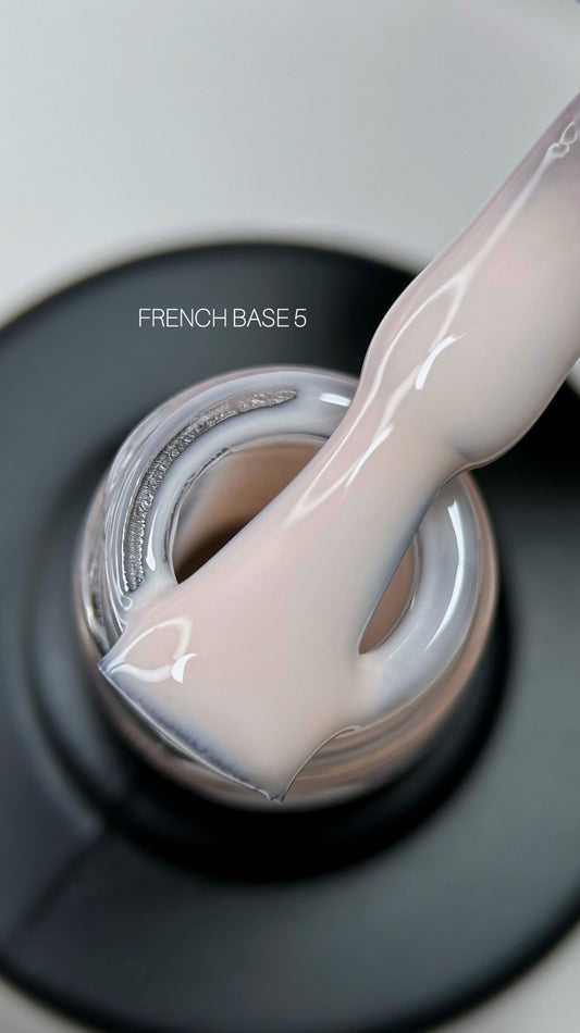 SAGA Professional French Base 05 – soft beige self-leveling base gel for natural and French manicure, 15ml bottle