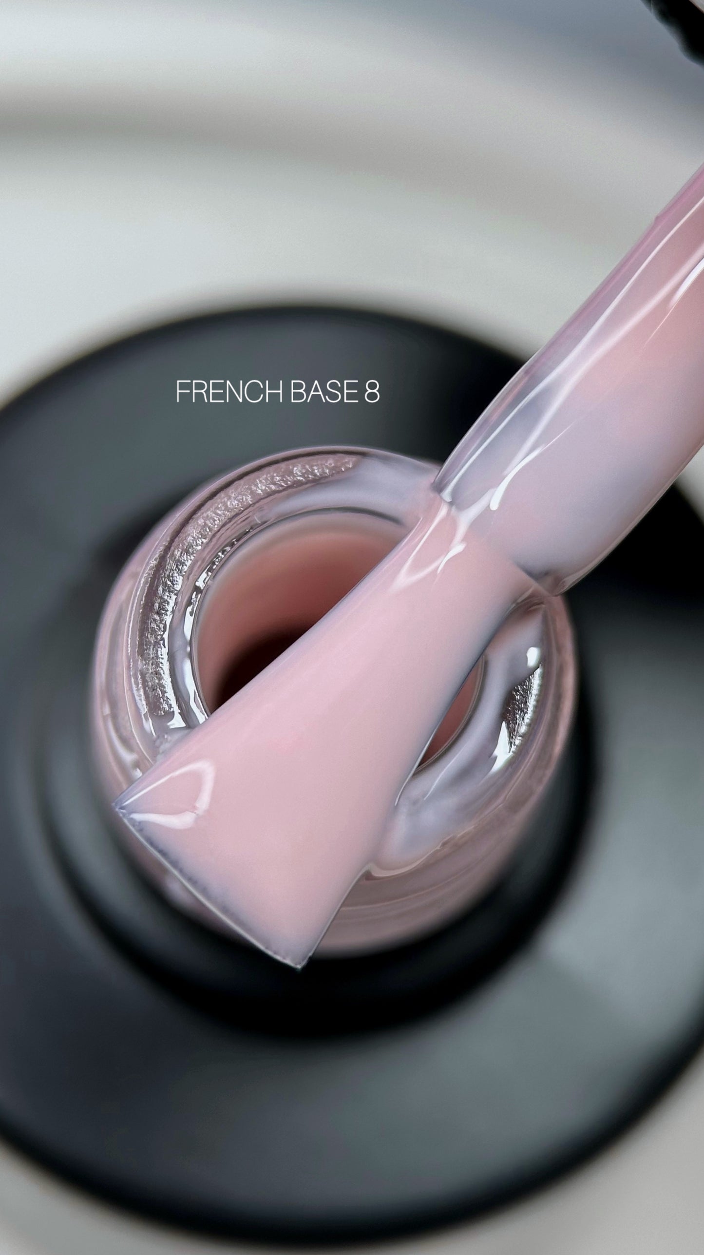 SAGA Professional French Base 08 – light cool pink base gel for French manicure and natural nails, 15ml bottle