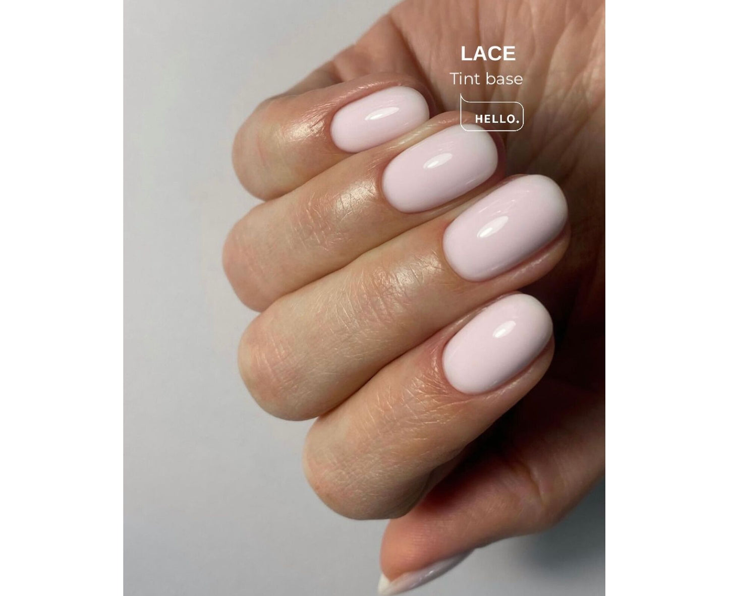 Base de teinture HELLO, LACE – Gel de base de teinture élastique rose pastel froid, 15 ml