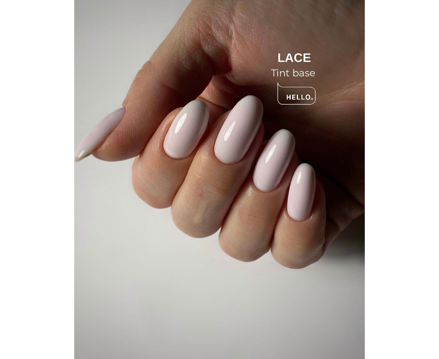 Base de teinture HELLO, LACE – Gel de base de teinture élastique rose pastel froid, 15 ml