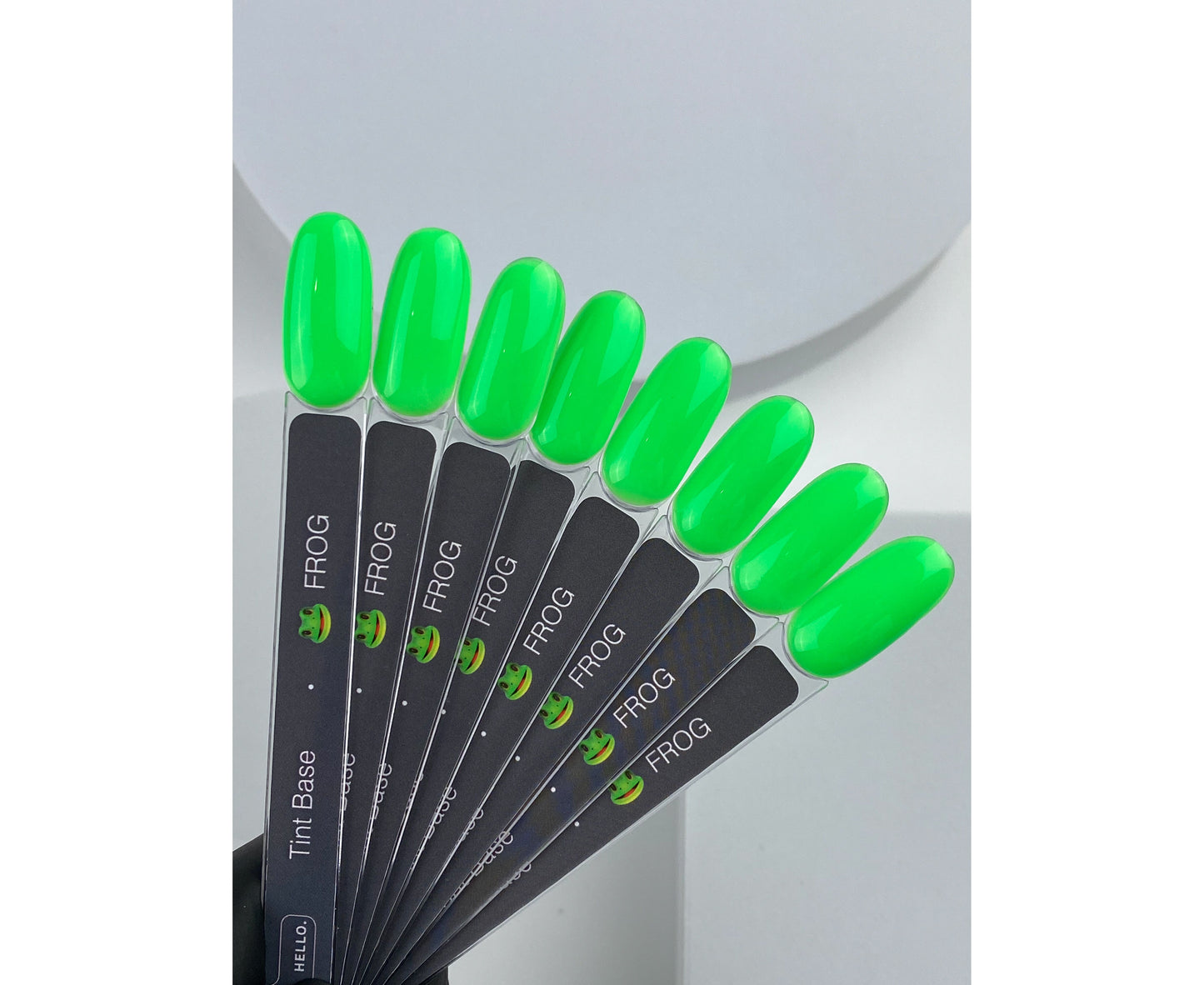 Base teintée HELLO, FROG – Gel de base teinté vert fluo, 15 ml