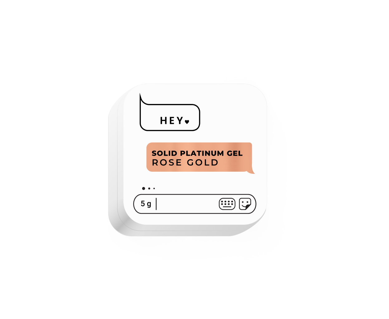 HEY.LOVE Solid Platinum Gel ROSE GOLD – High-Pigment Rose Gold Gel Paint, 5g