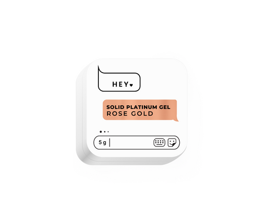 Gel platine solide HEYLOVE ROSE GOLD – Gel de peinture or rose hautement pigmenté, 5 g