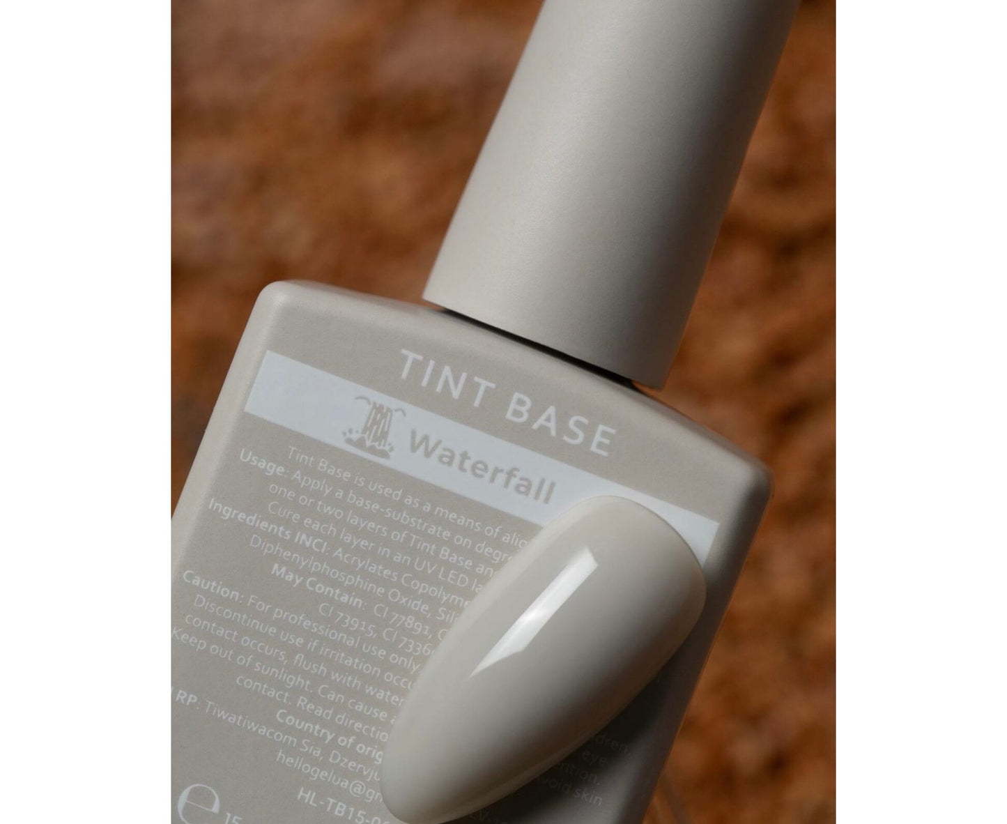 Base teintée HELLO, WATERFALL – Gel teinté gris-blanc doux, 15 ml