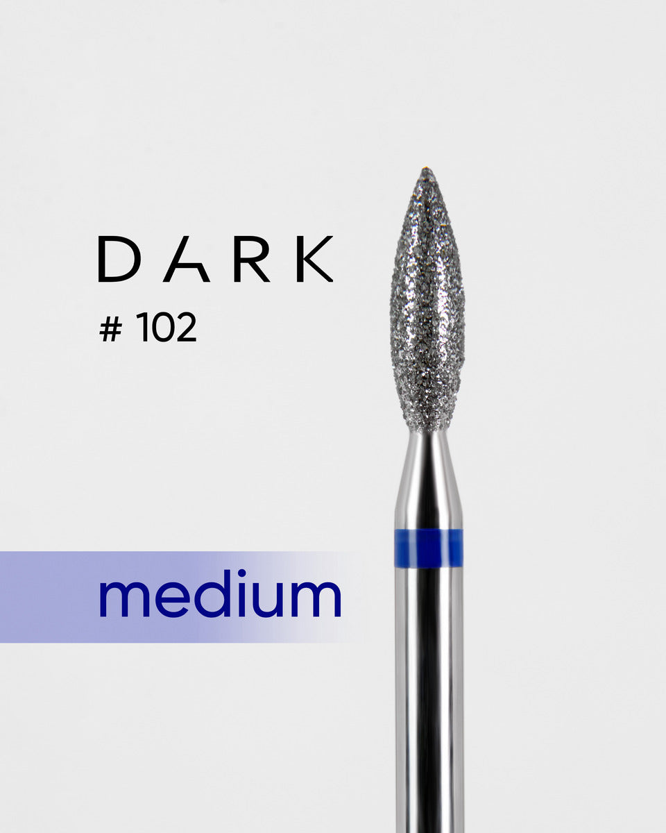 DARK Diamond Bit #102 Blue Flame 024 – Professional Nail Drill Bit, 1pc