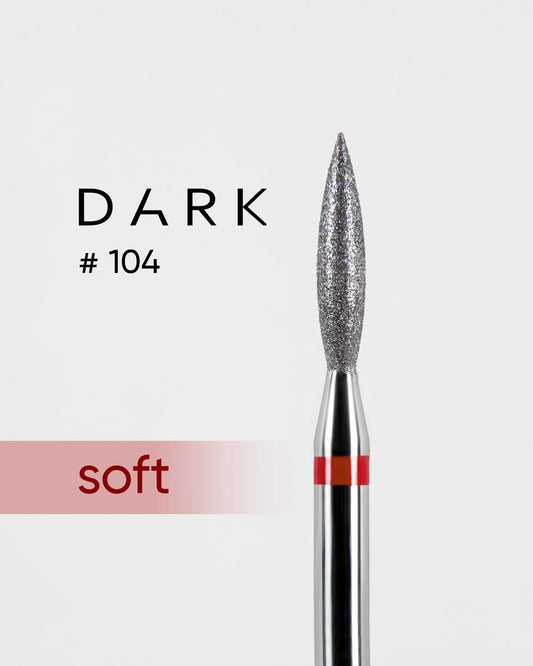 DARK Diamond Bit #104 Red Flame 021 – Professional Nail Drill Bit, 1pc