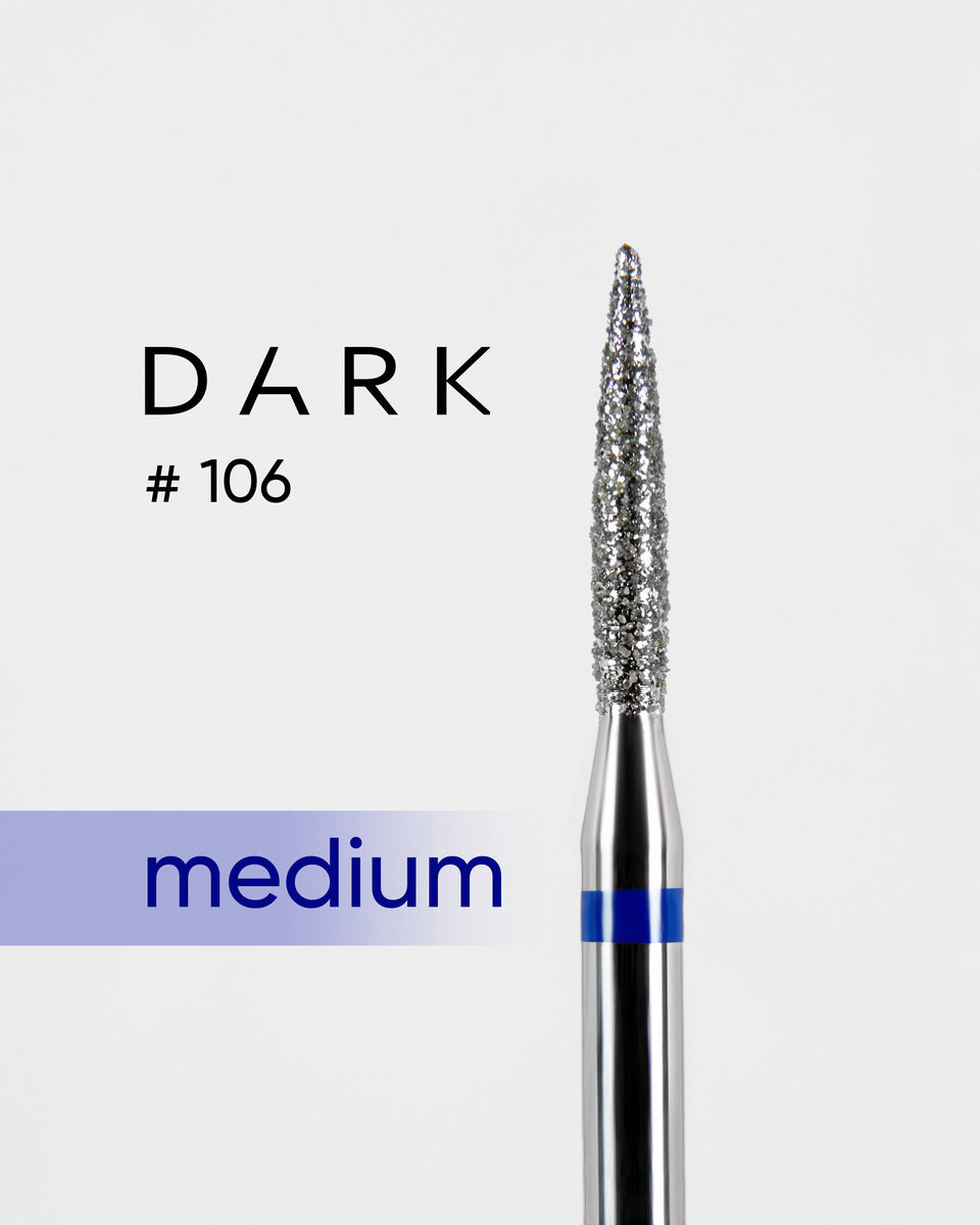DARK Diamond Bit #106 Blue Flame 018 – Professional Nail Drill Bit, 1pc