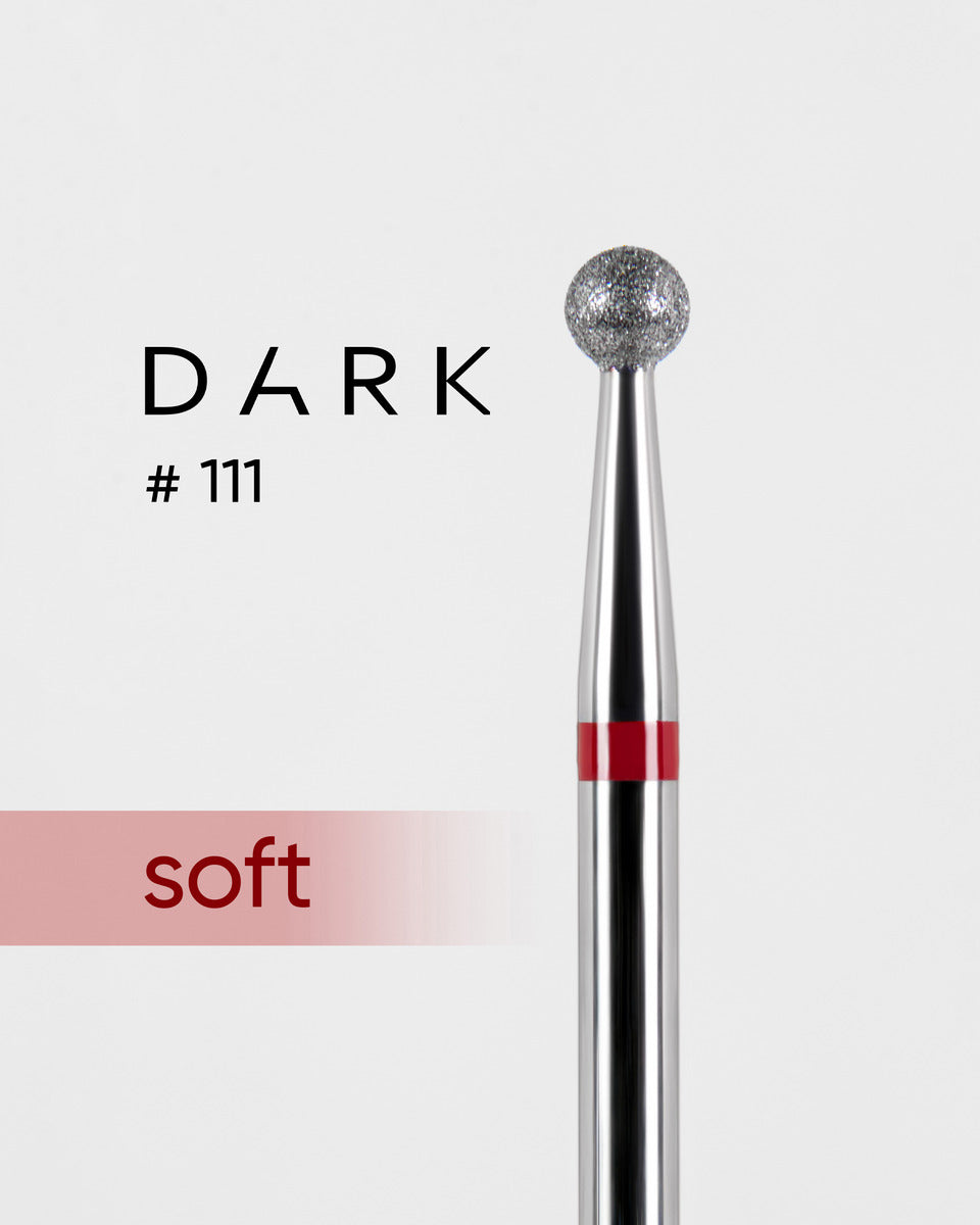 DARK Diamond Bit #111 Red Ball 030 – Professional Nail Drill Bit, 1pc