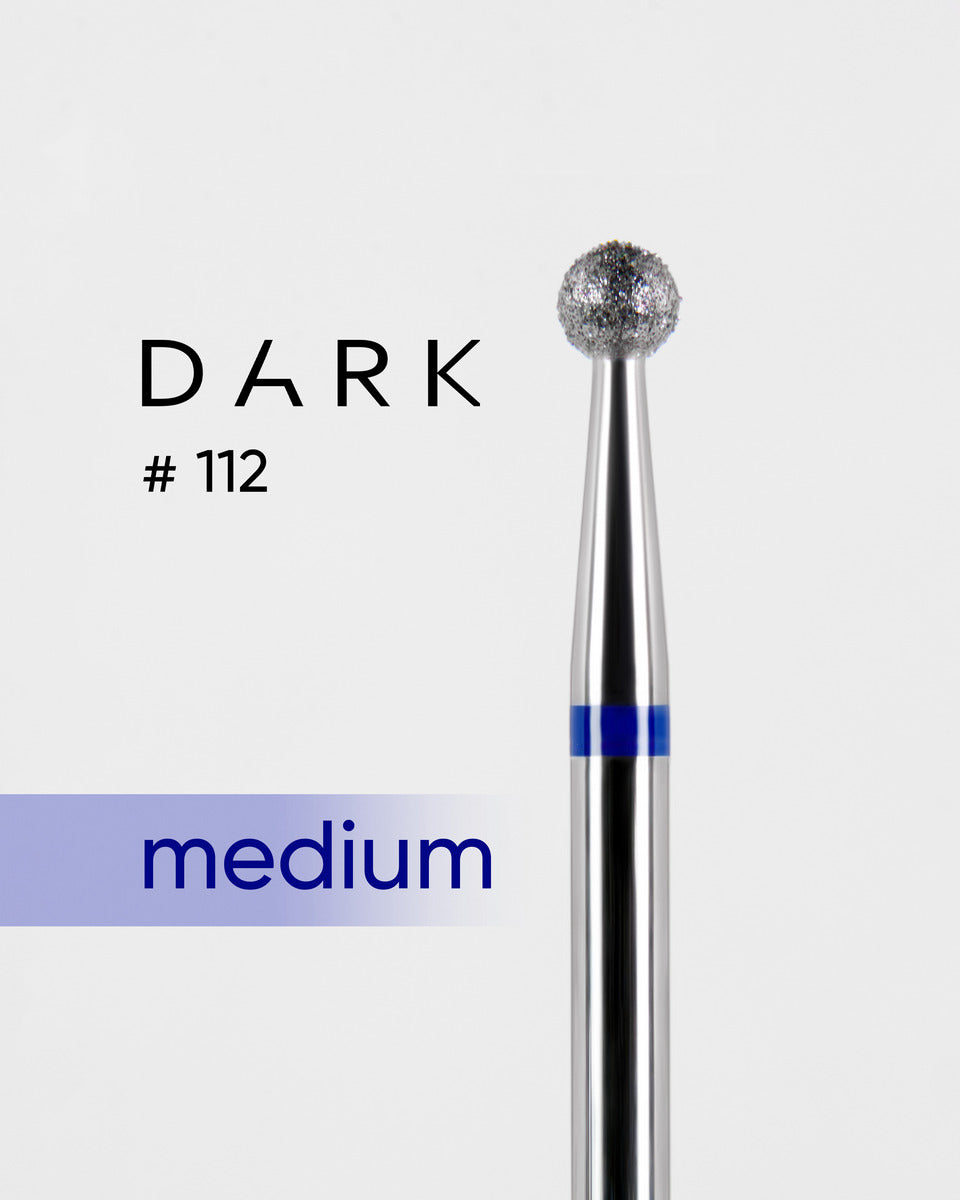 DARK Diamond Bit #112 Blue Ball 030 – Professional Nail Drill Bit, 1pc