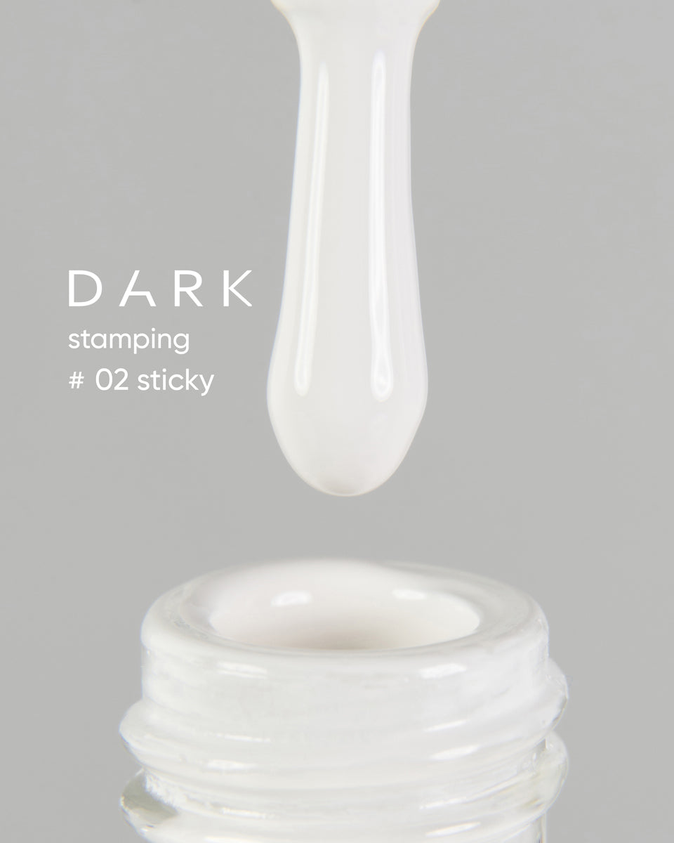 DARK Stamping Polish #02 White STICKY, 10 ml