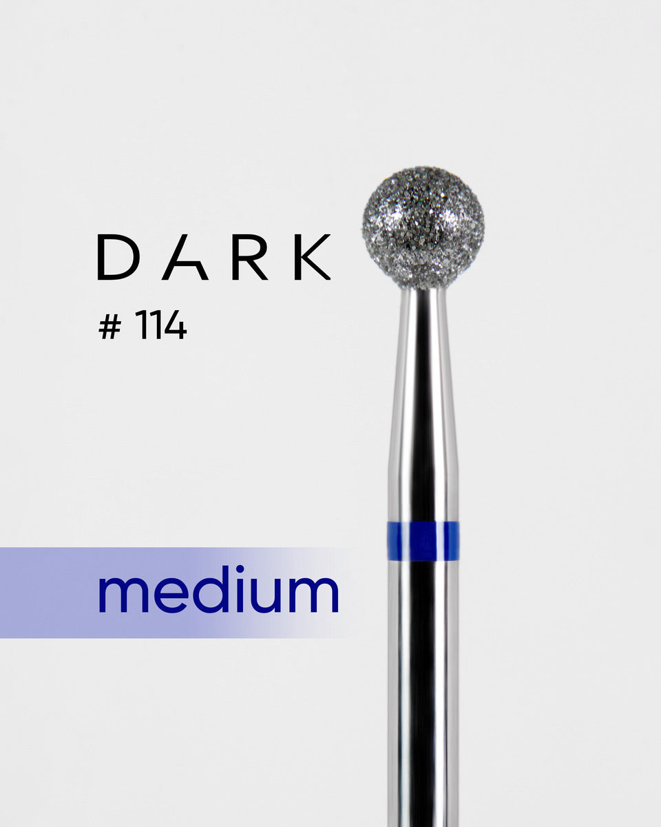 DARK Diamond Bit #114 Blue Ball 040 – Professional Nail Drill Bit, 1pc