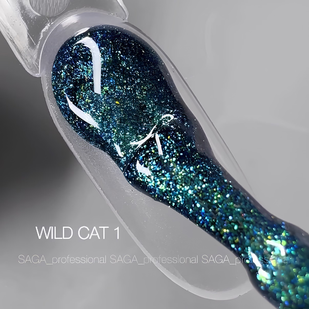 Saga Professional WILD CAT No.01 Magnetic Cat Eye Gel Polish, 9ml