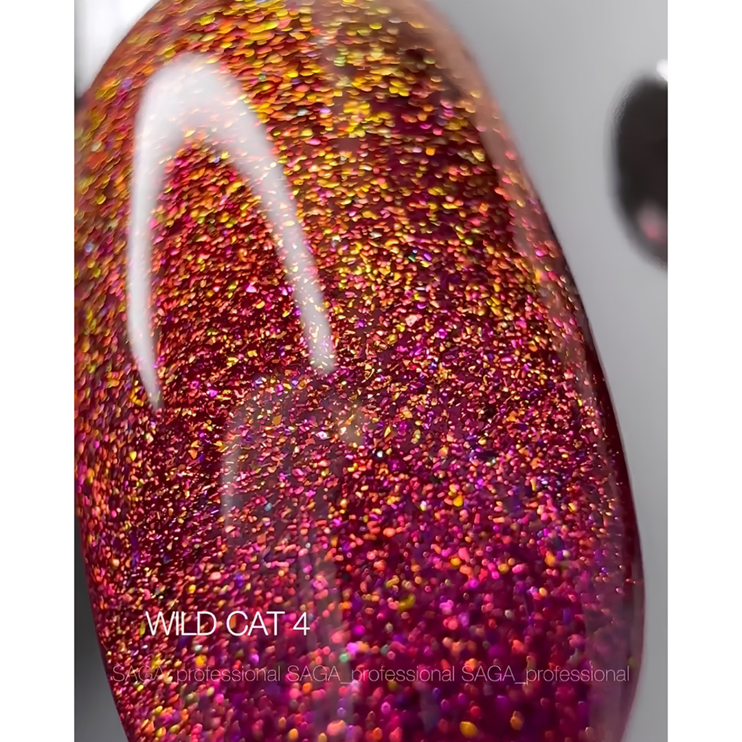 Saga Professional WILD CAT No.04 Magnetic Cat Eye Gel Polish, 9ml