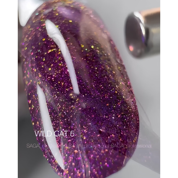 Saga Professional WILD CAT No.05 Magnetic Cat Eye Gel Polish, 9ml