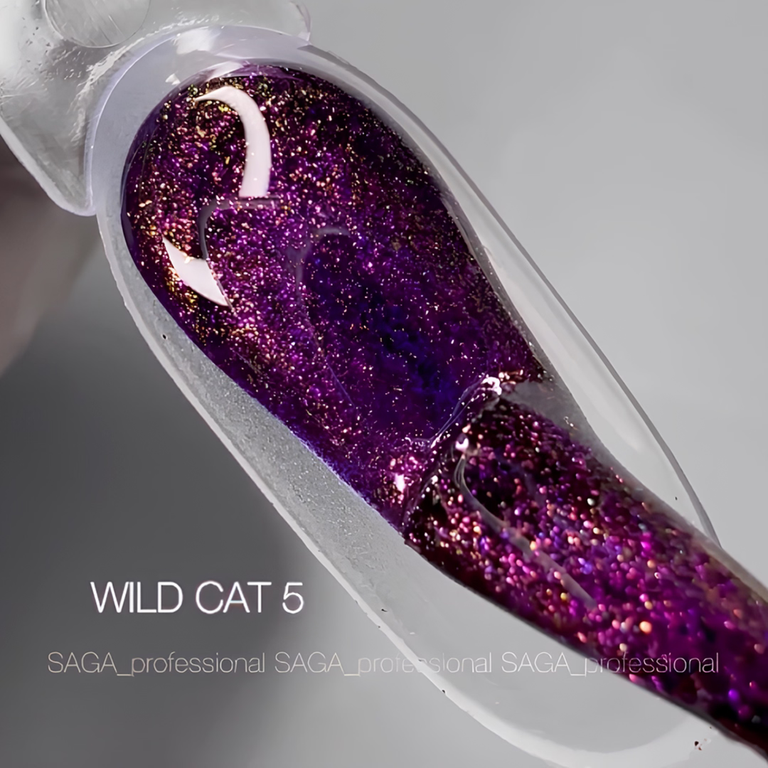 Saga Professional WILD CAT No.05 Magnetic Cat Eye Gel Polish, 9ml