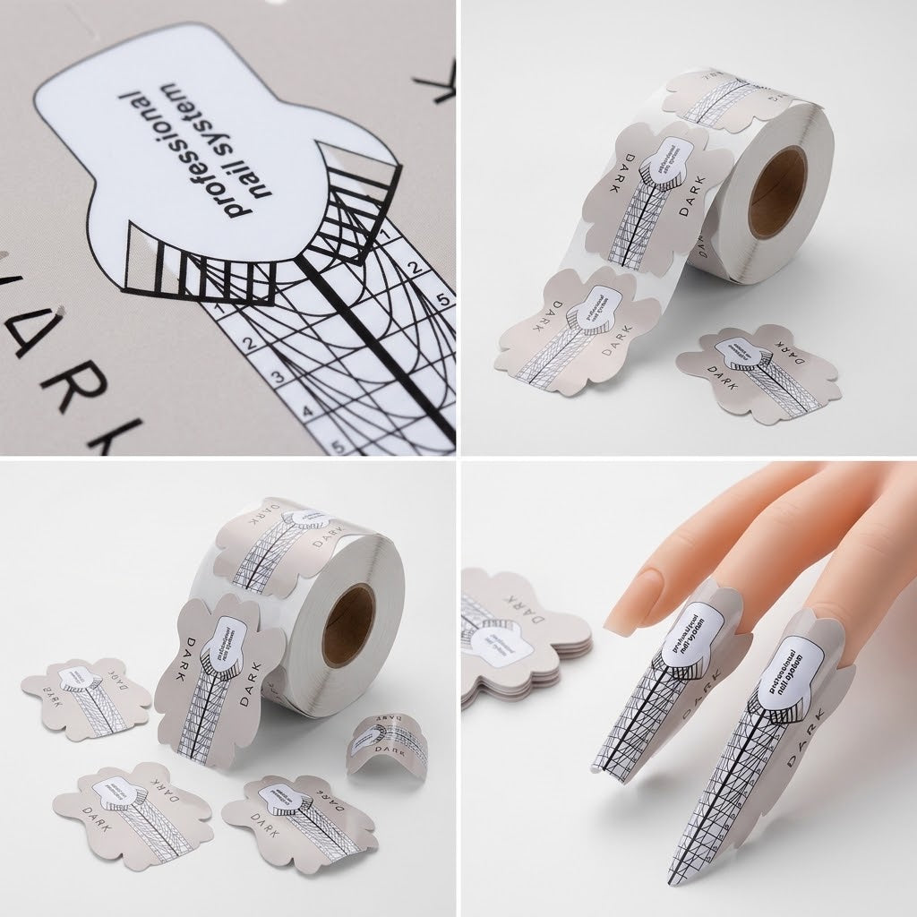DARK Paper Nail Forms – 300 pcs