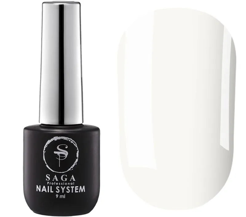 SAGA Professional Top Ivory – Milky No-Wipe Gel Top Coat, 9ml