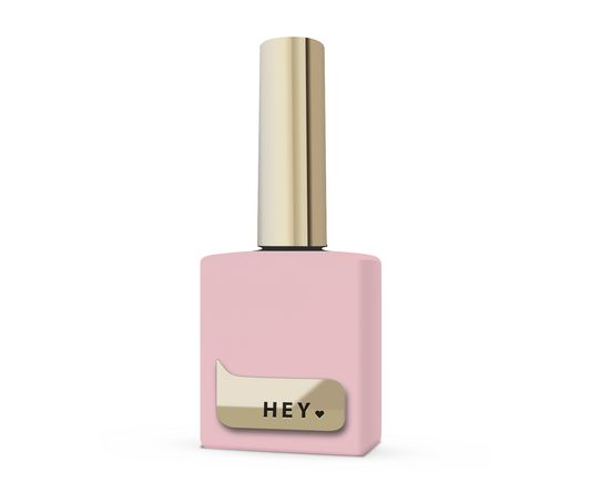 HEYLOVE BB Top Coat, MELTED MILK – No-Wipe Glossy Dusty Pink-Beige Top Gel, 15ml
