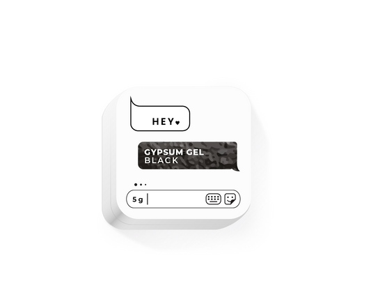 HEY.LOVE Gypsum Gel, BLACK – Textured Nail Design Gel, 5g