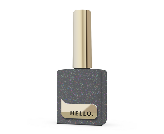 HEY.LOVE Coin Matte Top Coat, SILVER & GOLD – Matte Glitter Hex Foil Top Gel, 15ml
