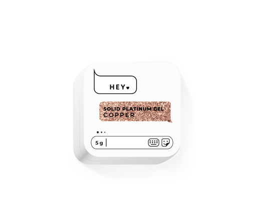 HEY.LOVE Solid Platinum Gel COPPER – Metallic Copper Gel Paint for Nail Art, 5g