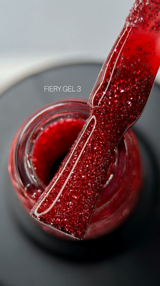 Saga Fiery Gel #03 in Sparkling Burgundy-Red