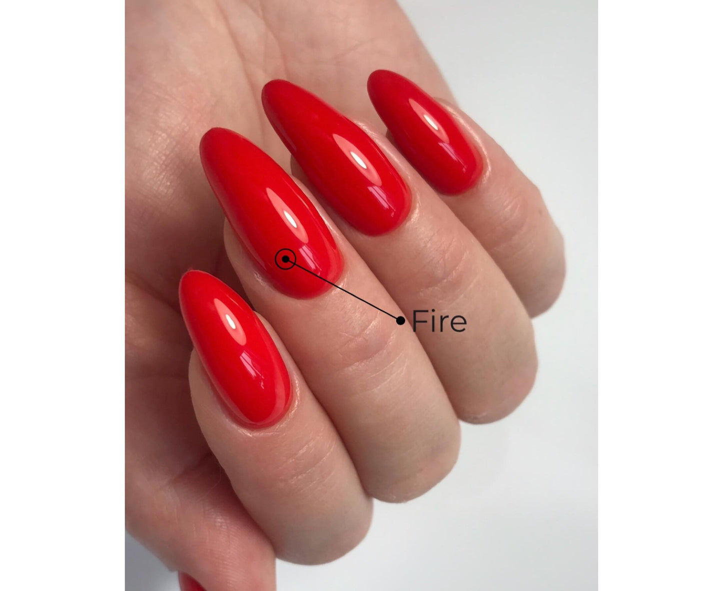 Base teintée HELLO, FIRE – Base rouge vif, 15 ml