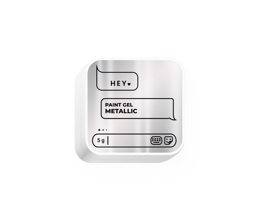 HEY.LOVE Paint Gel METALLIC – Metallic Nail Art Gel Paint, 5g