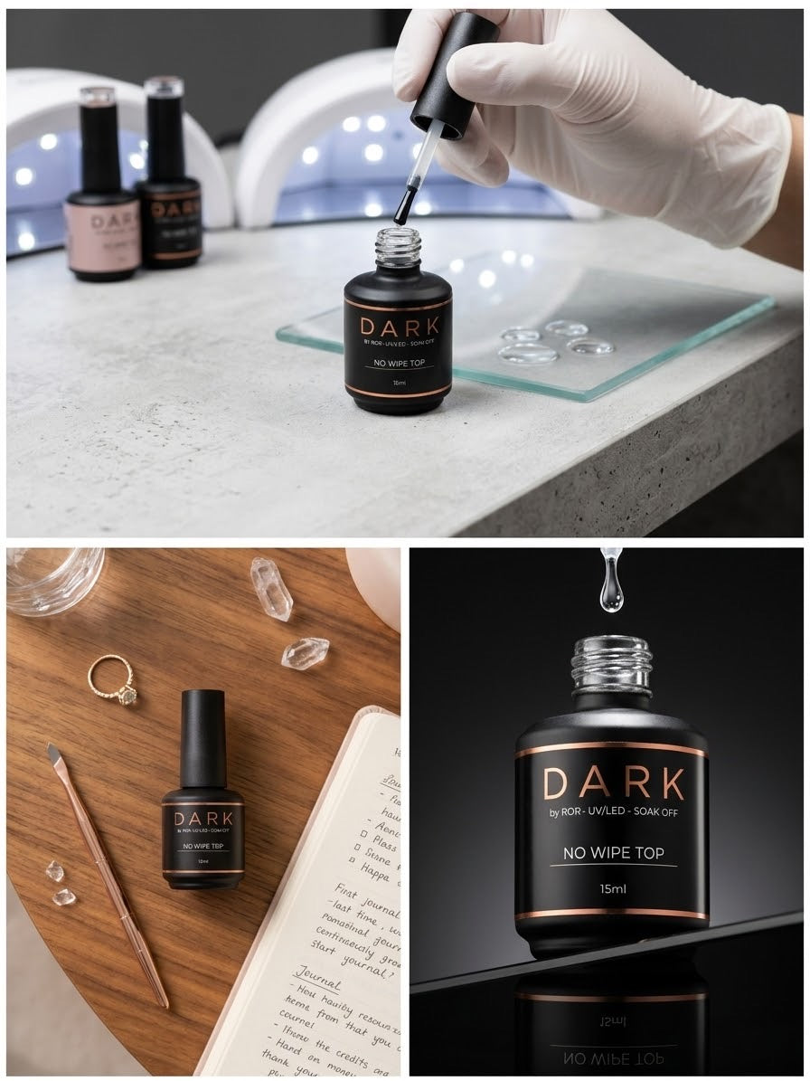 DARK Top No Wipe with UV Filters, 15 ml
