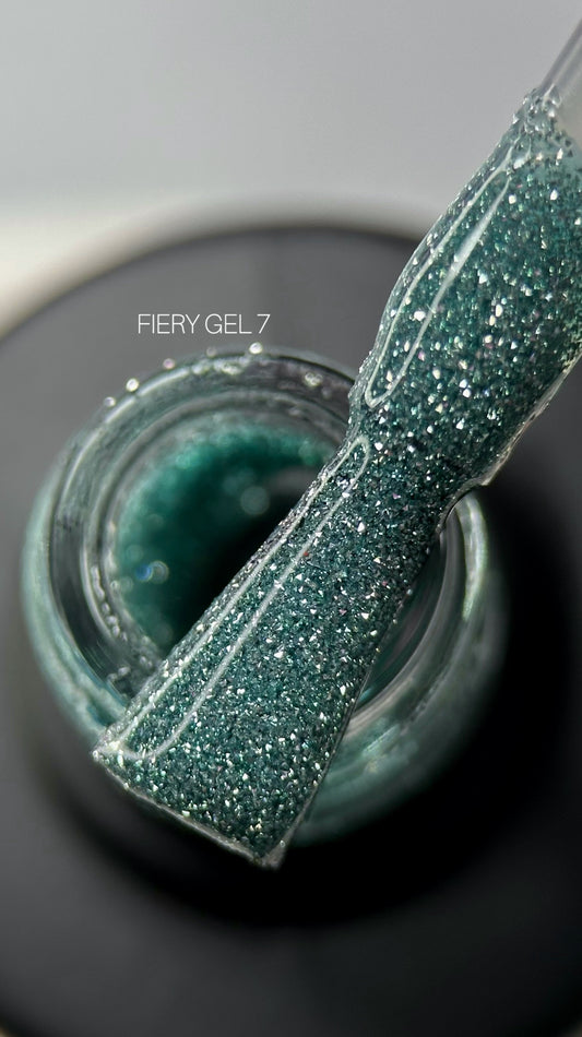 Gel Saga Fiery #05 Cacao avec reflets réfléchissants et paillettes fines, 9 ml