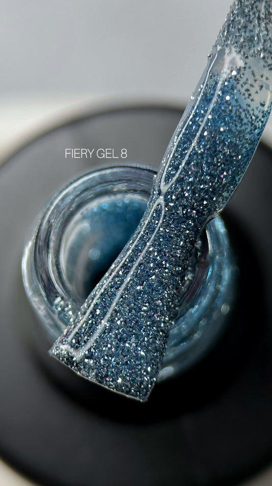 Gel Saga Fiery #05 Cacao avec reflets réfléchissants et paillettes fines, 9 ml