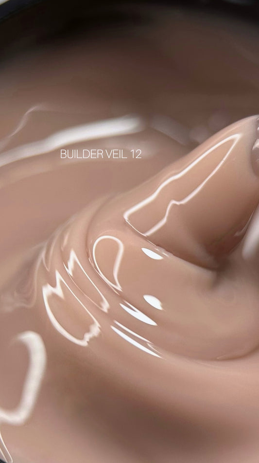 SAGA Professional Builder Gel Veil 12 – 30ml warm caramel beige builder gel for natural-looking nail extensions