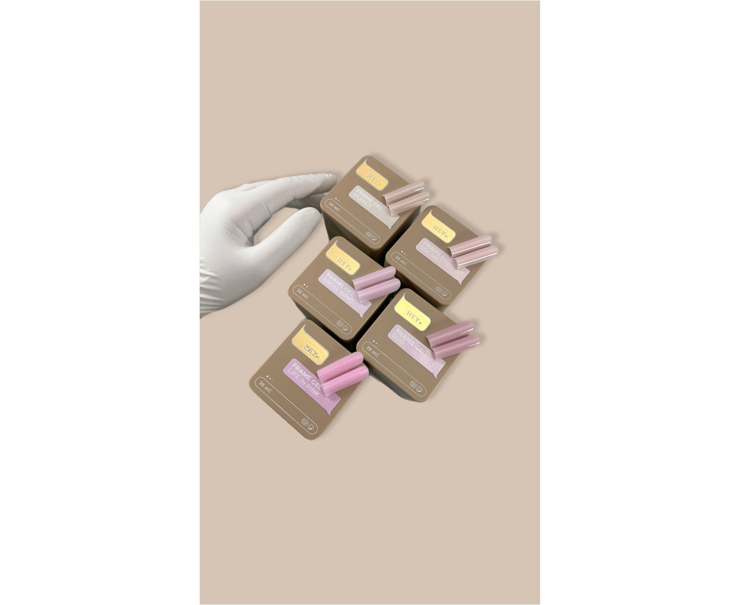Gel de construction universel HEYLOVE Frame Builder, CORAL BLUSH, 30 ml – Beige-Pêche