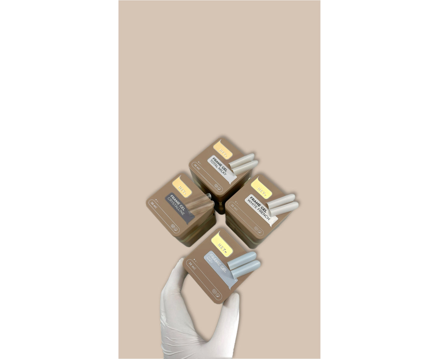 Gel de construction universel HEYLOVE Frame Builder, CORAL BLUSH, 30 ml – Beige-Pêche