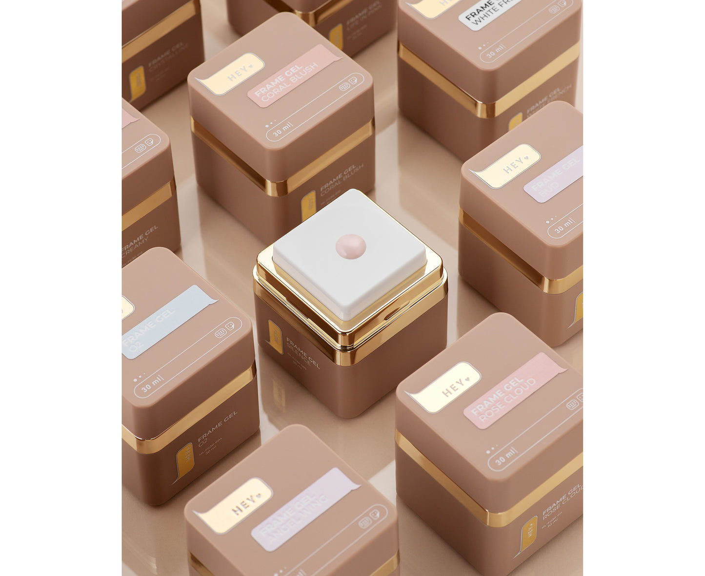 Gel de construction universel HEYLOVE Frame Builder, CORAL BLUSH, 30 ml – Beige-Pêche
