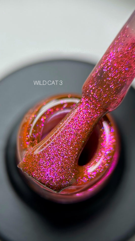 Vernis gel magnétique pour les yeux de chat Saga Professional WILD CAT No.02, 9 ml
